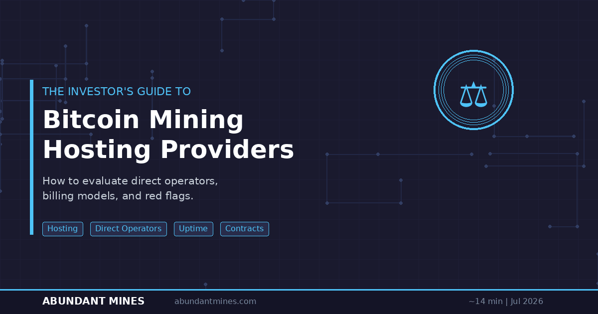 The Investor's Guide to Bitcoin Mining Hosting Providers